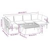 7 Piece Patio Lounge Set with Cushions Solid Acacia Wood