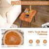 Patio Garden Outdoor Reclaimed Recycled Teak Wood End Table