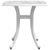 Patio Table White 20.9"x20.9"x20.9" Cast Aluminum