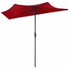9 Feet Patio Bistro Half Round Umbrella without Weight Base