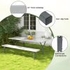 6 Feet Picnic Table Bench Set with HDPE Tabletop for 8 Person