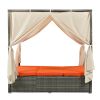 [Not allowed to sell to Wayfair]Adjustable Sun Bed With Curtain; High Comfort; With 3 Colors