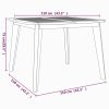 Patio Table 43.3"x43.3"x29.5" Solid Wood Acacia
