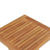 Folding Patio Table 17.7"x17.7"x17.7" Solid Teak Wood