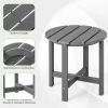 18 Inch Round Weather-Resistant Adirondack Side Table